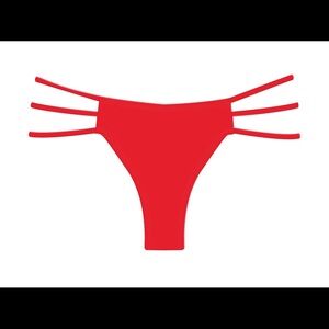 Boutine LA Red Triple-Strap Bikini Bottom